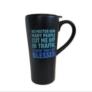 NEW Hallmark ‘NO MATTER HOW MANY PEOPLE CUT ME OFF…’ Sippy Travel MUG 🟦